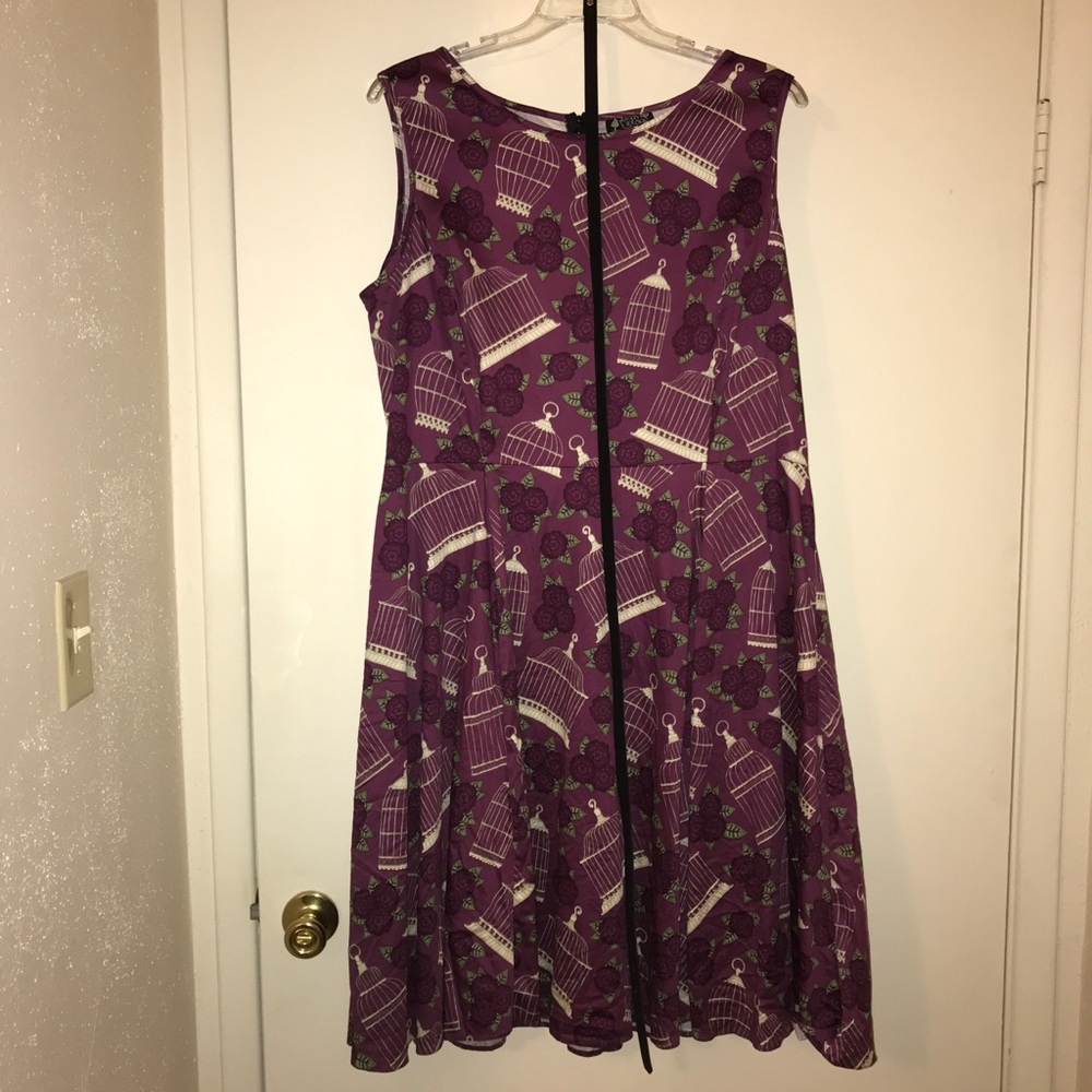 Lady V London Hepburn dress in birdcage print